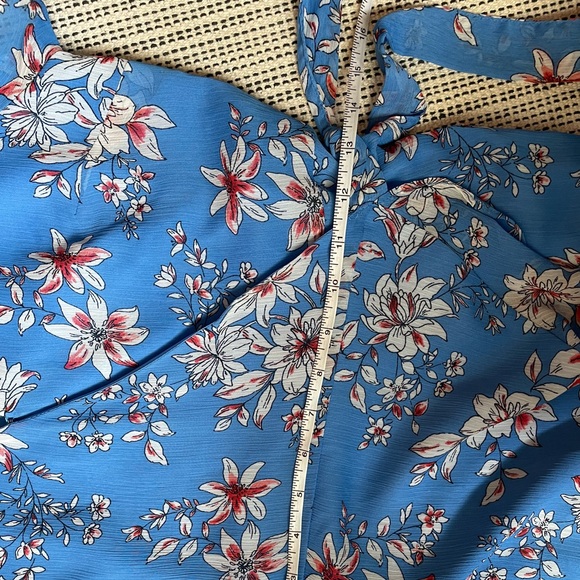 Banana Republic Blue Floral Wrap Dress - Picture 6 of 7